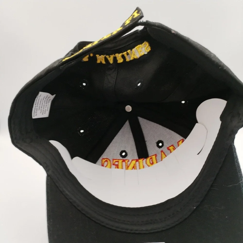 VTG Border Patrol Spell Out‎ Black White Two-Tone Embroidery Baseball Hat Cap